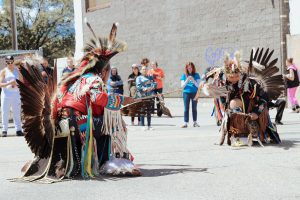 Round Dancers performing at National Indigenous Peoples Day 2023.